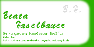 beata haselbauer business card